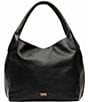 FRANCES VALENTINE Sweet Pea Tumbled Leather Satchel Bag, Color:Black - Image 1