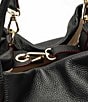 FRANCES VALENTINE Sweet Pea Tumbled Leather Satchel Bag, Color:Black - Image 3