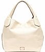 FRANCES VALENTINE Sweet Pea Tumbled Leather Satchel Bag, Color:Oyster - Image 1