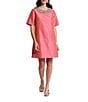 FRANCES VALENTINE Tabby Embellished Scoop Neck Short Sleeve Shift Dress - Image 1