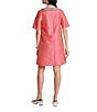 FRANCES VALENTINE Tabby Embellished Scoop Neck Short Sleeve Shift Dress - Image 2