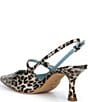FRANCES VALENTINE Vivian Leopard Patent Leather Slingback Pumps - Image 3