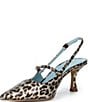 FRANCES VALENTINE Vivian Leopard Patent Leather Slingback Pumps - Image 4