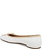 Color:White - Image 4 - Abigail Leather Bow Flats
