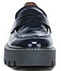 Color:Midnight - Image 6 - Balin Crinkle Patent Platform Lug Sole Penny Loafers