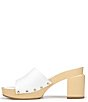 Color:White - Image 5 - Capri Leather Platform Clog Sandals