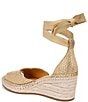 Color:Gold - Image 4 - Casey Metallic Woven Espadrille Wedge Sandals