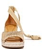 Color:Gold - Image 6 - Casey Metallic Woven Espadrille Wedge Sandals