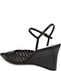 Franco Sarto Cherie Raffia Pointed Toe Ankle Wrap Wedge Pumps - Image 6