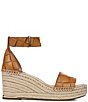 Color:Cuoio - Image 2 - Clemens Woven Leather Platform Wedge Espadrilles