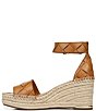 Color:Cuoio - Image 5 - Clemens Woven Leather Platform Wedge Espadrilles