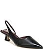 Sarto by Franco Sarto Devin Leather Pointed Toe Kitten Heel Slingback Pumps - Image 1