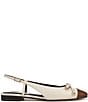 Franco Sarto Ethel Leather Slingback Cap Toe Bow Flats - Image 2