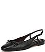 Franco Sarto Ethel Leather Slingback Cap Toe Bow Flats - Image 6