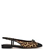 Franco Sarto Ethel Leopard Print Slingback Cap Toe Bow Flats - Image 2