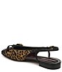 Franco Sarto Ethel Leopard Print Slingback Cap Toe Bow Flats - Image 4
