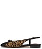 Franco Sarto Ethel Leopard Print Slingback Cap Toe Bow Flats - Image 5