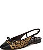 Franco Sarto Ethel Leopard Print Slingback Cap Toe Bow Flats - Image 6