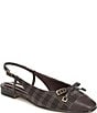 Franco Sarto Ethyl Plaid Leather Cap Toe Slingback Flats - Image 1