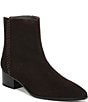 Franco Sarto Fayola Suede Pointed Toe Block Heel Booties - Image 1