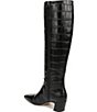 Franco Sarto Flexa Shara Crocodile Embossed Leather Square Toe Tall Boots - Image 4