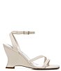 Color:Nude - Image 2 - Franca Leather Wedge Sandals