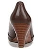 Color:Cafe Brown Leather - Image 3 - Frankie Leather Wedge Pumps