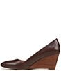 Color:Cafe Brown Leather - Image 5 - Frankie Leather Wedge Pumps