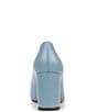 Color:Denim Blue - Image 3 - Giovanna Leather Block Heel Pumps