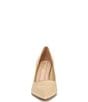Color:Beige Leather - Image 6 - Giovanna3 Leather Block Heel Pumps