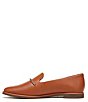 Color:Cognac Brown - Image 5 - Hanah Leather Chain Detail Slip-On Loafers