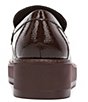 Color:Mahogany Brown - Image 3 - Harper Crinkle Patent Platform Wedge Loafers