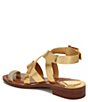 Color:Gold - Image 4 - Ina Leather Toe Loop Sandals