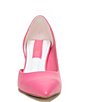 Color:Peony Pink - Image 6 - Lucy Leather Pointed Toe Block Heel Pumps