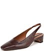 Franco Sarto Lyanna Lizard Embossed Leather Slingback Pumps - Image 6