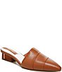 Color:Bisquit - Image 1 - Oasis 3 Pointed Toe Leather Mules