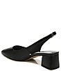 Color:Black - Image 4 - Racer Leather Slingback Pointed Toe Pumps