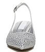 Color:Silver - Image 6 - Racer 3 Rhinestone Fabric Sling Pumps