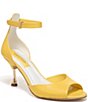 Color:Yellow - Image 1 - Rosie Leather Ankle Strap Dress Sandals