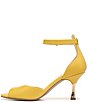 Color:Yellow - Image 5 - Rosie Leather Ankle Strap Dress Sandals