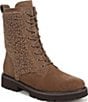 Franco Sarto Safira2 Suede Faux Shearling Combat Boots - Image 1