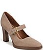 Franco Sarto Shalina Suede Mary Jane Block Heel Pumps - Image 1
