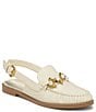 Franco Sarto Sully 2 Leather Pearl Shell Chain Slingback Loafers - Image 1