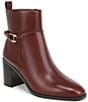 Franco Sarto Valya Leather Block Heel Booties - Image 1