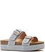 FRANKIE4 Bennett Suede Platform Slides, Blue Suede - Image 1