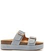FRANKIE4 Bennett Suede Platform Slides, Blue Suede - Image 2
