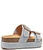 FRANKIE4 Bennett Suede Platform Slides, Blue Suede - Image 3