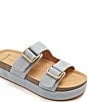 FRANKIE4 Bennett Suede Platform Slides, Blue Suede - Image 6