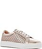 FRANKIE4 Mim V Lattice Perforated Leather Sneakers - Image 1