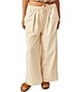 Color:Sand Shell - Image 4 - After Love Mid Rise Cuffed Hem Pleated Wide Leg Pant